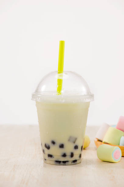 istock Milk shake Bubble Tea with marshmallow and crushed ice. 893444174