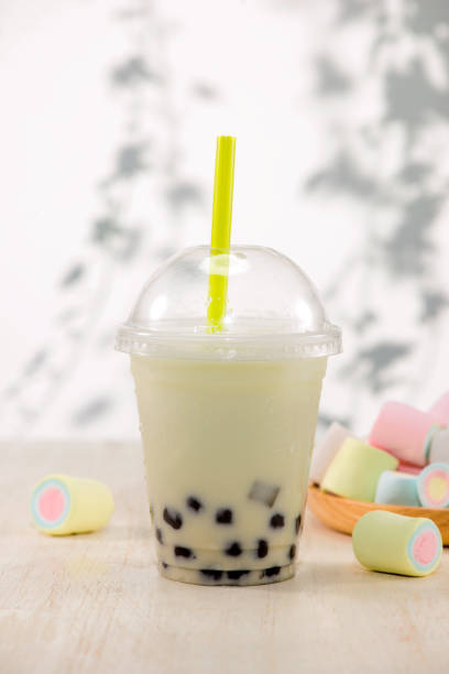 istock Milk shake Bubble Tea with marshmallow and crushed ice. 893444294