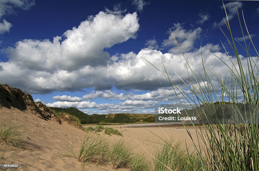 dramatic beach landscape  Gower Peninsular Stock Photo