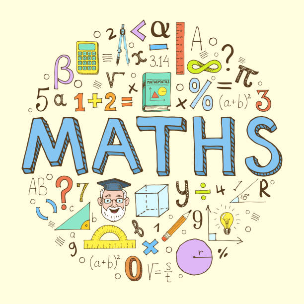 ilustrações, clipart, desenhos animados e ícones de fundo de matemática. - geometry geometric shape protractor mathematics