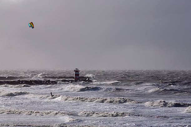 istock kite surfer on a stormy day 89345903