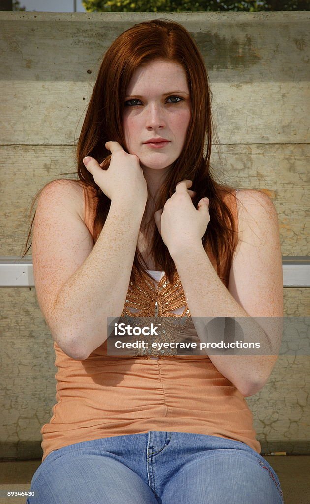 Beleza Cabelo Ruivo retratos-teen - Foto de stock de 16-17 Anos royalty-free