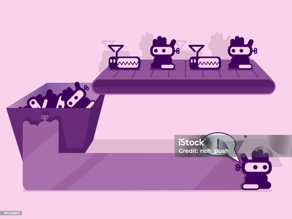 Fuga di Robot - Illustrazione stock royalty-free di Robot