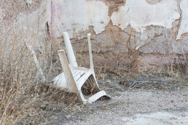 Abandoned house in Greece - Slowly turning into a pile of stones - Abandoned plastic chair