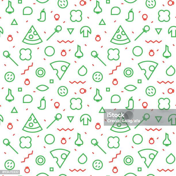 Vector Seamless Texture Slices And Various Ingredients Stock Illustration - Download Image Now