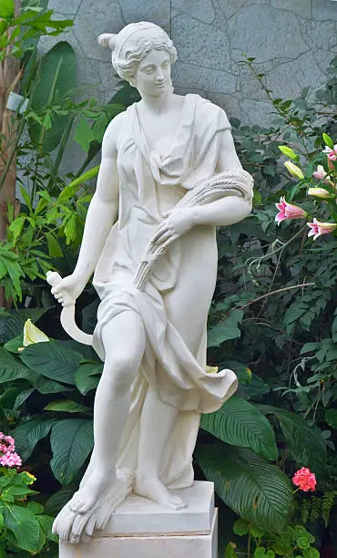 Photo of Ancient statue in the garden