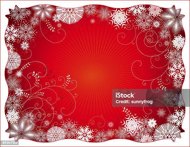 Czerwony Boże Narodzenie Tło Wektor - Stockowe grafiki wektorowe i więcej obrazów Abstrakcja - Abstrakcja, Bez ludzi, Boże Narodzenie