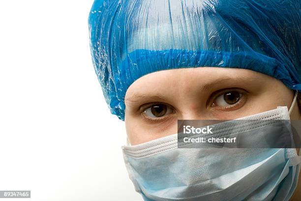 Volto Closeup Medico - Fotografie stock e altre immagini di Infermiere - Infermiere, Sforzo, Adulto