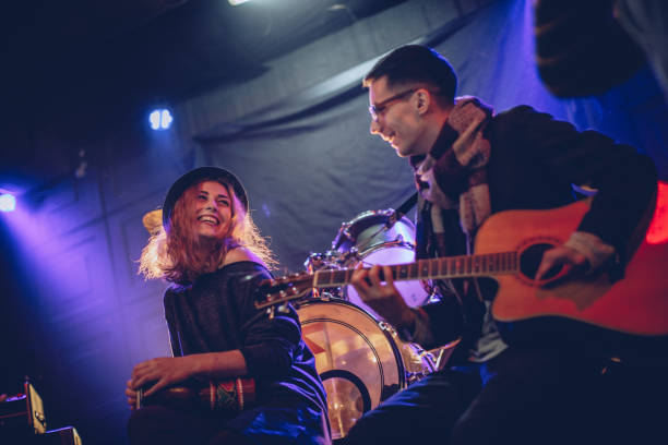 istock Band of two on stage 893475948