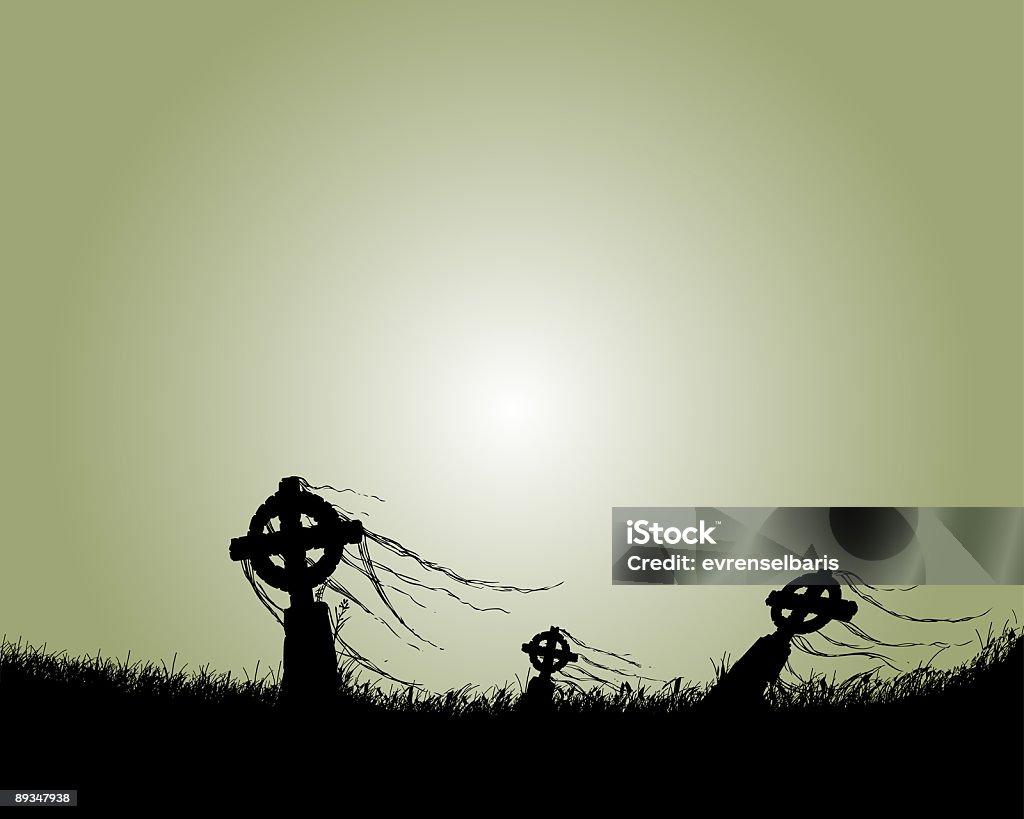 Cementerio - Ilustración de stock de Desesperación libre de derechos