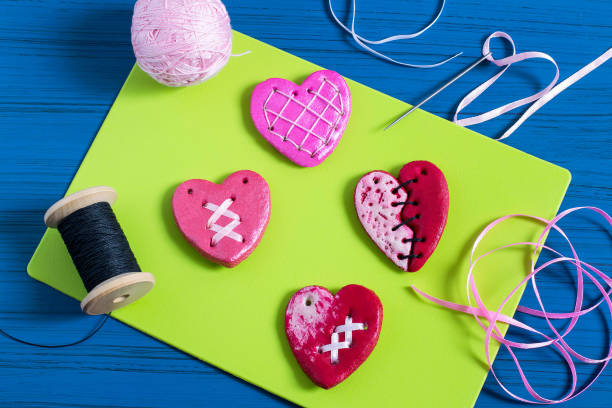 istock Making souvenirs from salted dough for Valentine's Day. Step 11 893481634