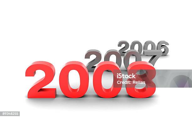 Feliz Ano Novo De 2008 - Fotografias de stock e mais imagens de 2008 - 2008, Branco, Comemoração - Conceito