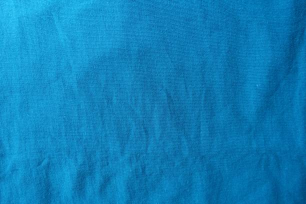 istock Top view of cerulean cotton jersey fabric 893486504