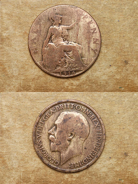 istock From series: coins of world. England. HALF PENNY. 89348843