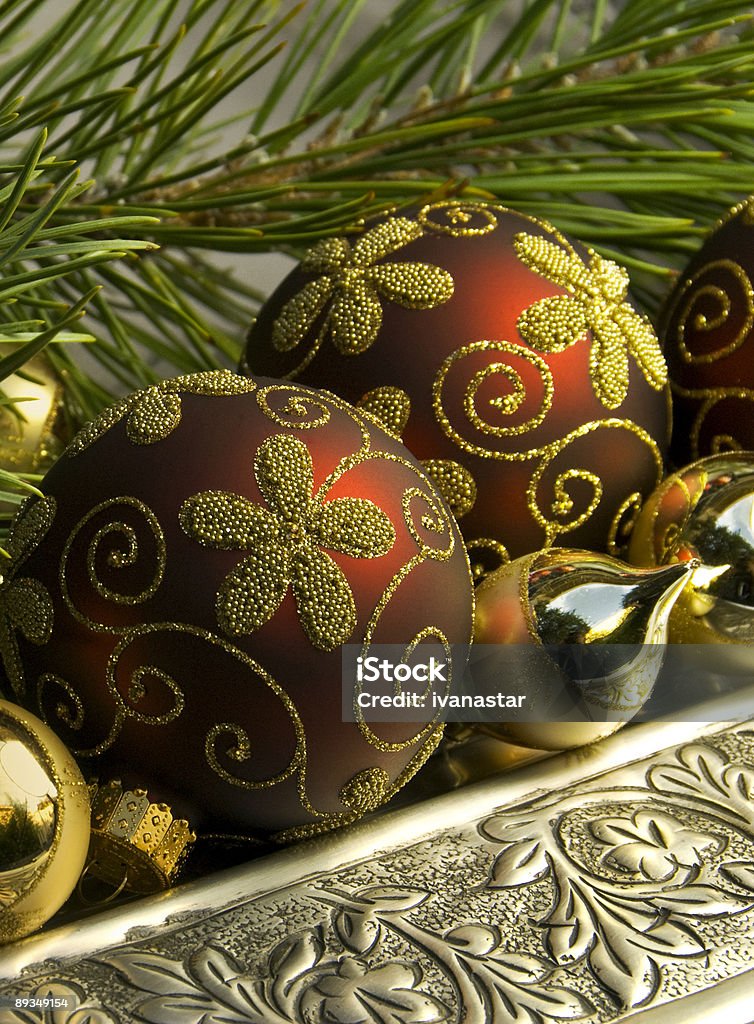 Ornements d'arbre de Noël - Photo de Boule de Noël libre de droits