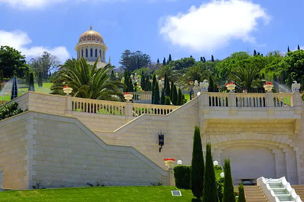 Photo of view of Baha'i Temple, Haifa, Israel