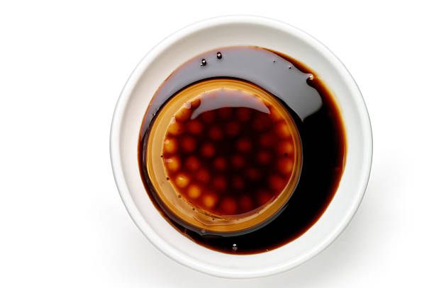istock Coffee or chocolate cream dessert closeup from top 89349896