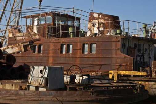 Old ship wreck before destruction, Sète