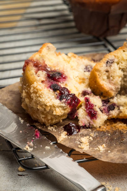 istock Muffins with red fruits jam fill. 893500102