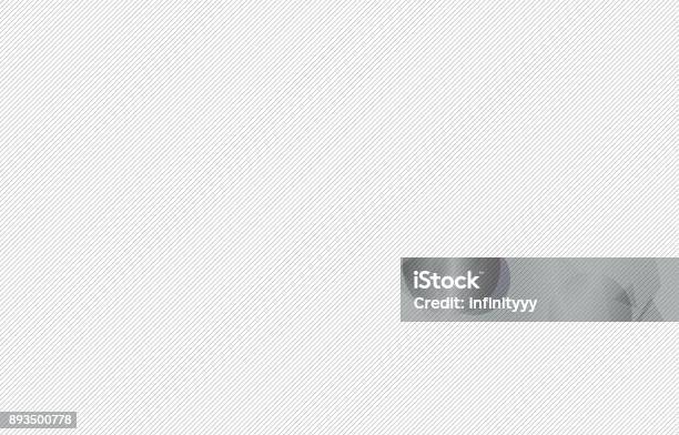 Thin Gray Diagonal Stripes Vector Background Stock Illustration - Download Image Now - Textured, In A Row, Striped