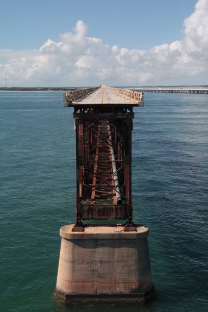 istock Overseas highway - interrupted bridge, Florida Keys, USA. 893509656