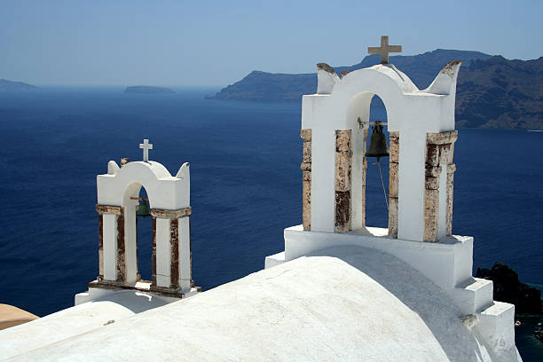 istock Amazing Churchbells in Santorini 89351575