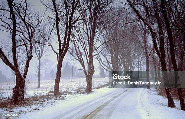 Foto de Paisagens De Inverno e mais fotos de stock de Cena Não-urbana - Cena Não-urbana, Cena Rural, Estrada