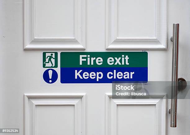 Wyjście Ewakuacyjne Zachowajcie Jasny Znak Na Drzwi - zdjęcia stockowe i więcej obrazów Keep Clear - Angielski zwrot
