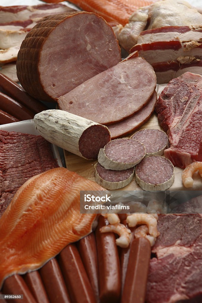 Grupa produktów mięsnych - Zbiór zdjęć royalty-free (Bez ludzi)
