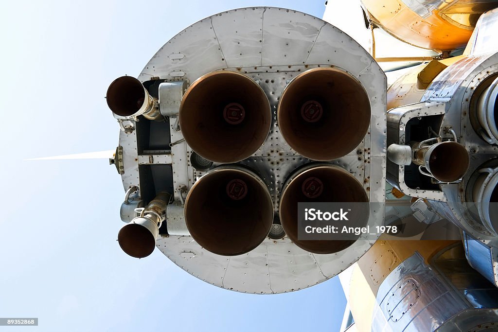 Двигателя российской космической Ракета - Стоковые фото Ракета роялти-фри