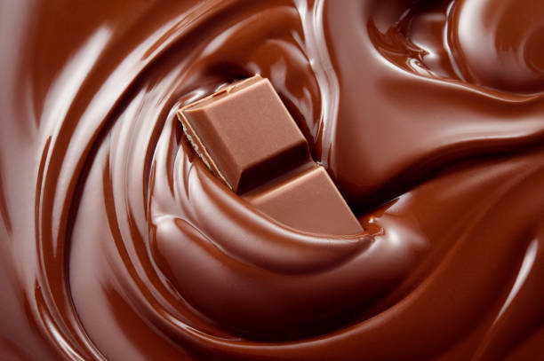istock Chocolate background. Chocolate bar in hot melted chocolate. 893528954