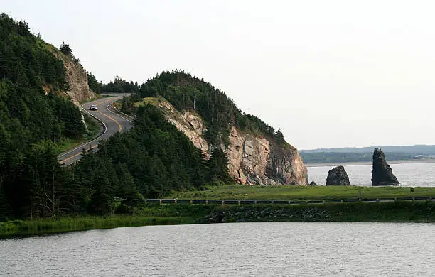 Photo of Car on Cape Breton Island Highway