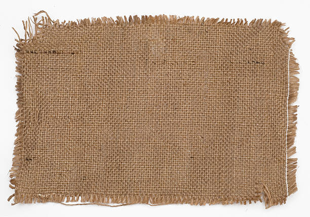 istock A piece of sackcloth on a white background  89353068
