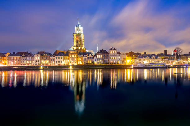istock Skyline of Deventer at the river IJssel during a cold winter evening 893534186