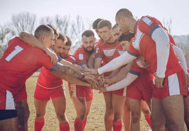 istock Rugby players huddling 893534316