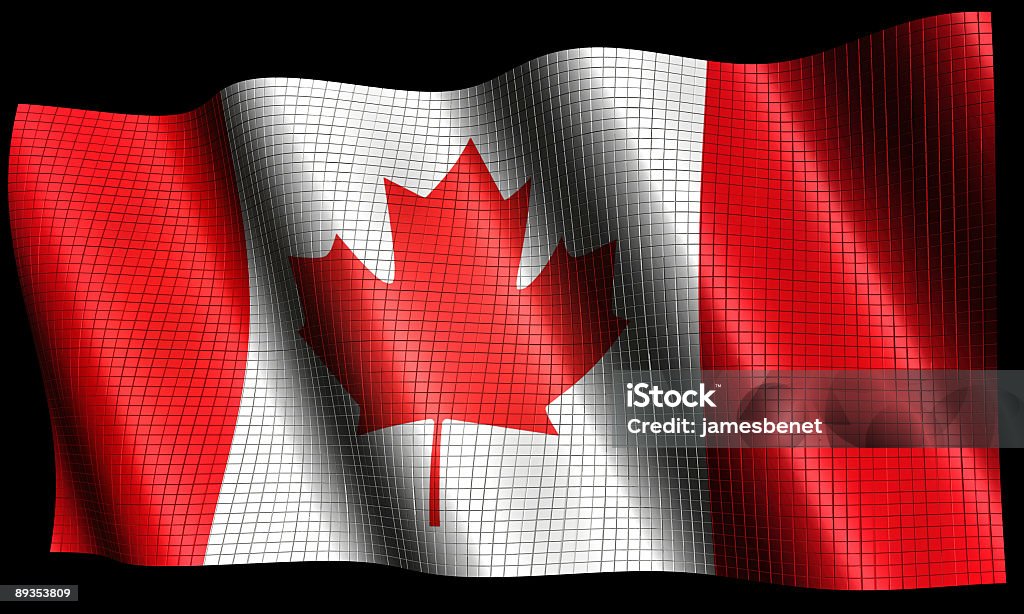 Bandeira do Canadá feito de cubos (caminho de Clip - Royalty-free América do Norte Foto de stock