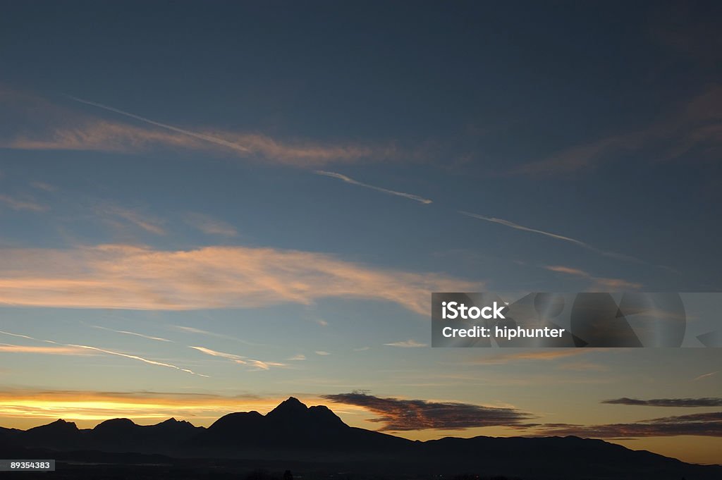 Mountain Silhouette Sonnenuntergang - Lizenzfrei Abstrakt Stock-Foto