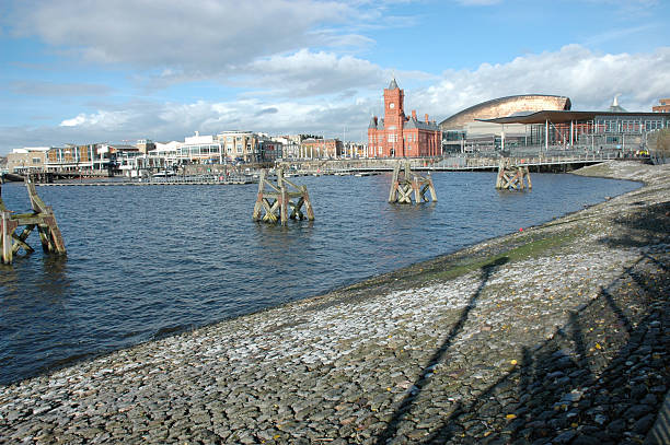 Cardiff Bay on a sunny day  national assembly for wales stock pictures, royalty-free photos & images