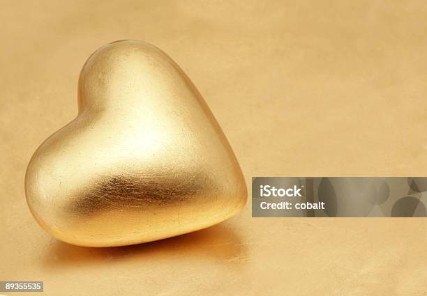 Golden Valentine Stock Photo - Download Image Now - Gold - Metal, Heart Shape, Gold Colored