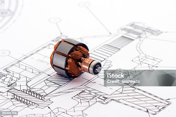 Photo libre de droit de Ingénierie Drawind banque d'images et plus d'images libres de droit de Moteur électrique - Moteur électrique, Industrie, Plan