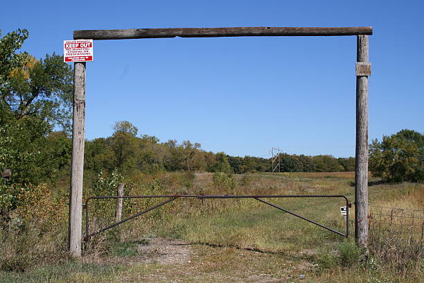 gate post stock photo