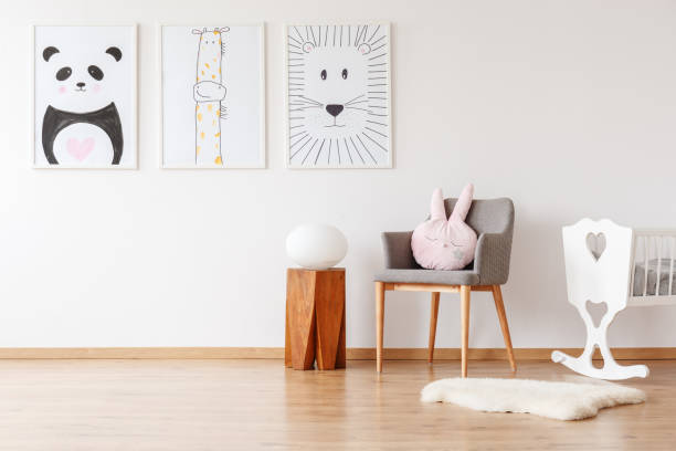 istock Wooden stool in child's room 893561412