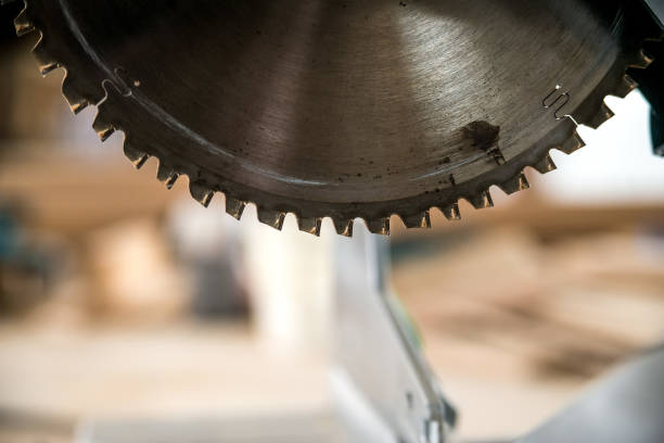 istock Close up modern circular wood saw 893568400