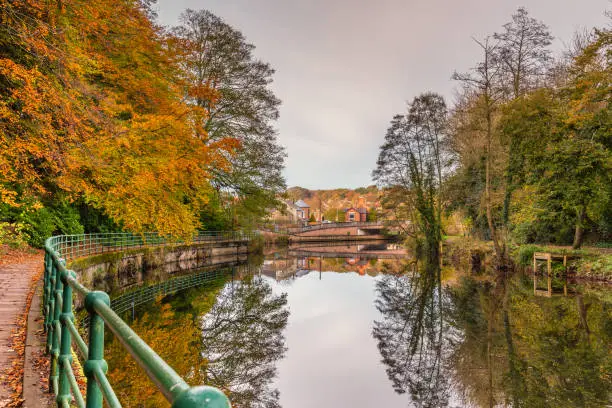 The River Wansbeck passes through the centre of the market town of Morpeth