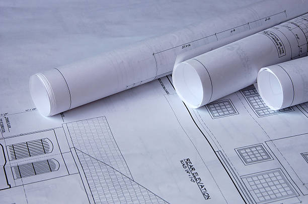 istock Blueprints of a house 89357030