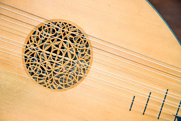 Lute close-up stock photo
