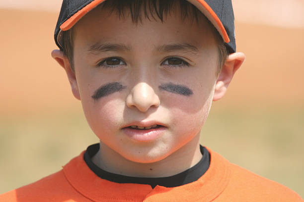 Youth League Baseball player stock photo