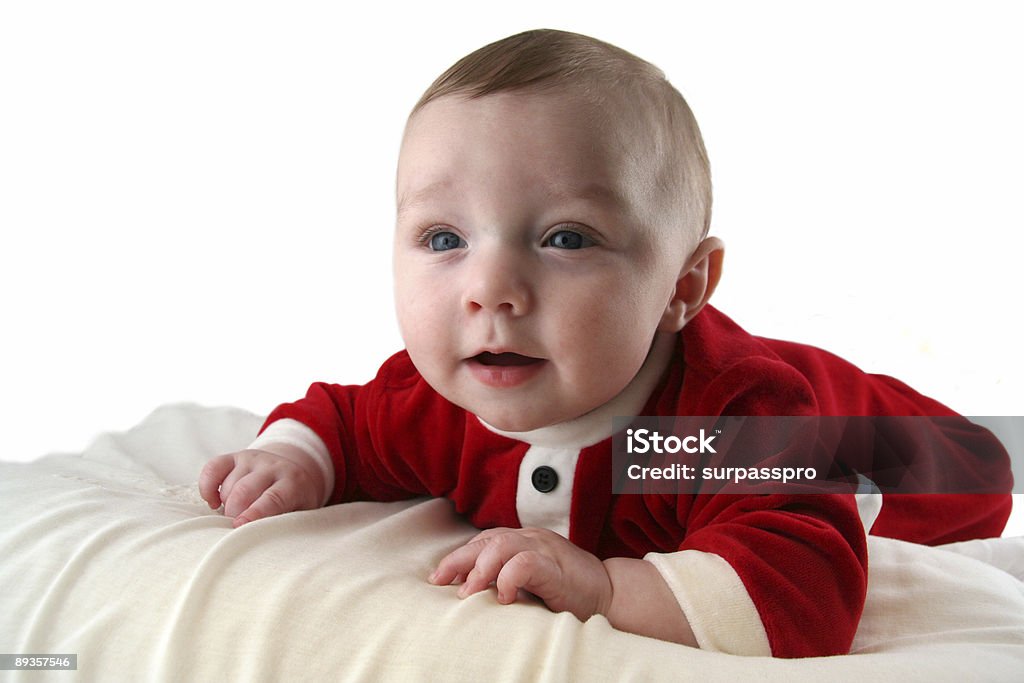 Bebê Menino em traje de Papai Noel - Foto de stock de Amor royalty-free