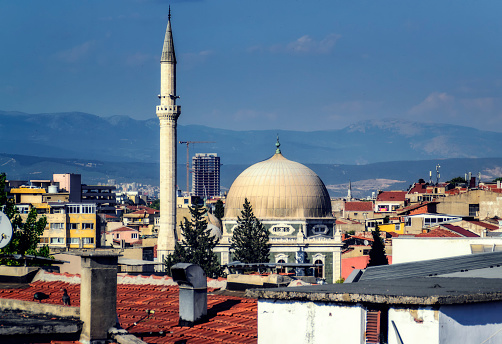 Izmir, third most populous city in Turkey. View from garage