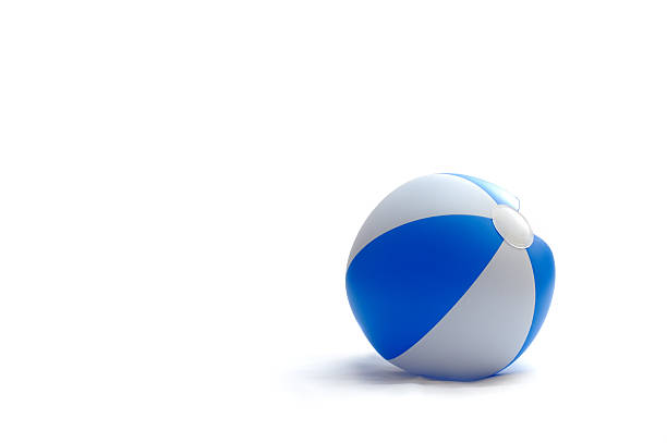 blauer ball - strandball stock-fotos und bilder